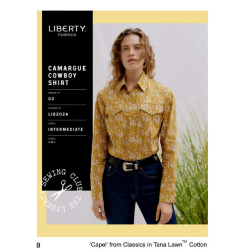 Liberty Dress Pattern Camargue Cowboy Shirt B- XL, XXL, XXXL