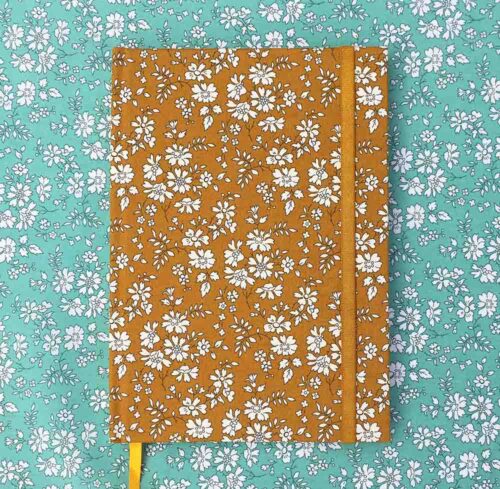 Liberty Fabric Covered Notebook | Capel Mustard