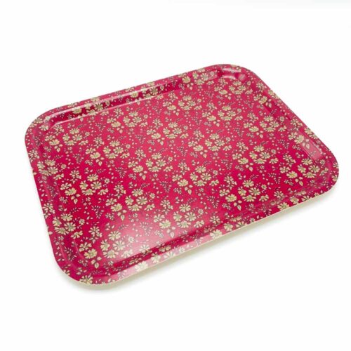 Large Tray In Liberty Capel Vintage Red - Image 2