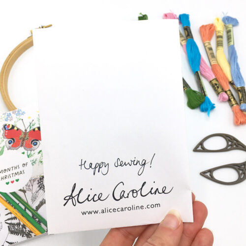 FREE Print at Home Alice's Botanical Embroidery Box Gifting Card - Image 3