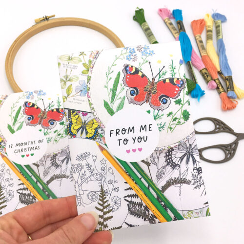 FREE Print at Home Alice's Botanical Embroidery Box Gifting Card - Image 4