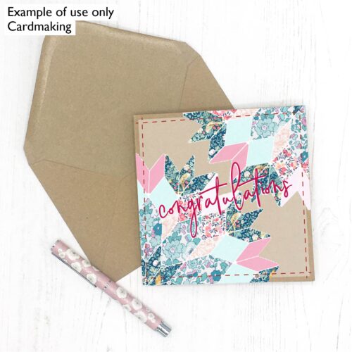 Liberty Tana Lawn® Fabric Single 16.5" La Veda Quilt Block Kit - Pink & Mint - Image 8