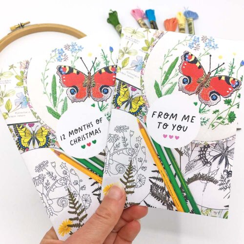 FREE Print at Home Alice's Botanical Embroidery Box Gifting Card