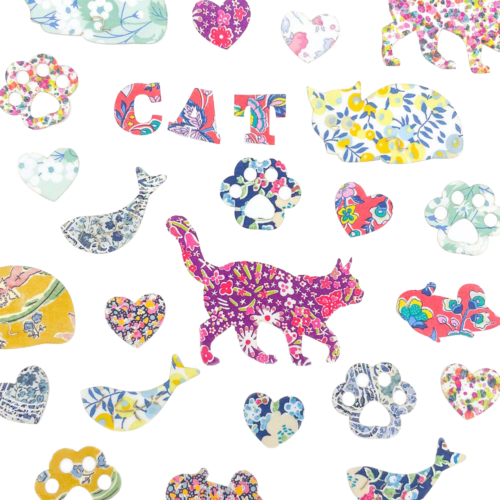 Pre-Cut Liberty Tana Lawn® Fabrics Selection Rainbow Cats