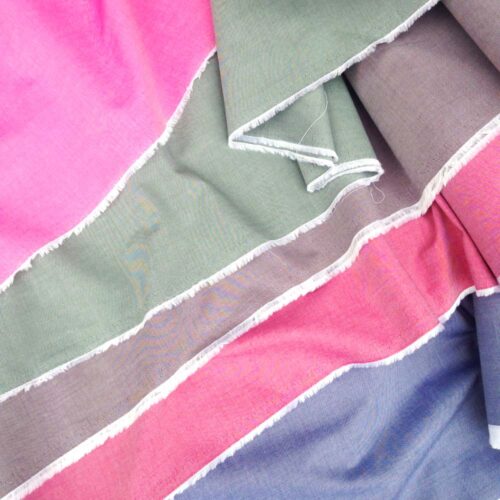 Liberty Chambray Fabric Red Fat Quarter - Image 3
