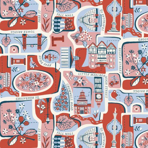 Liberty Quilting Cotton London Bouquet Collection Charming City B