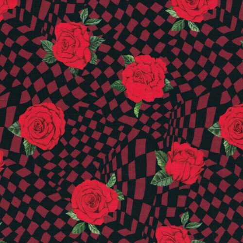 Liberty Fabric Chequered Rose C