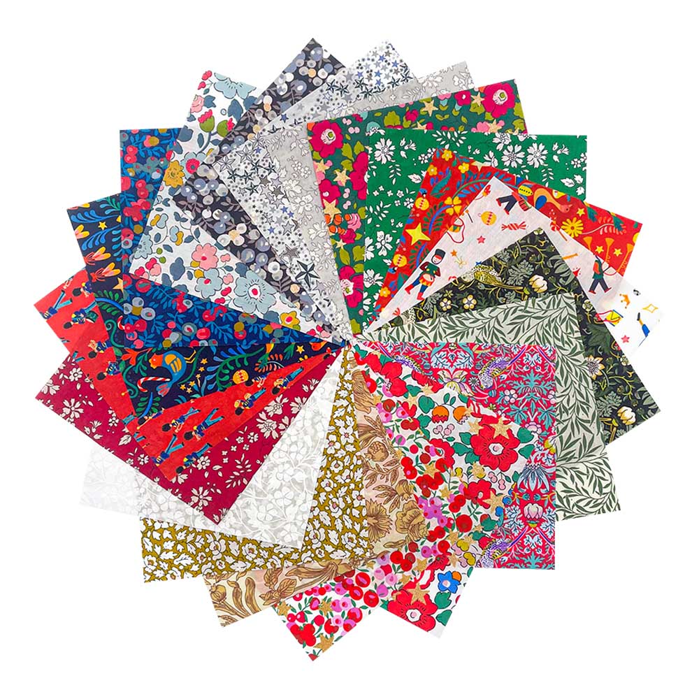 Liberty Christmas Charm squares