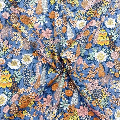 Liberty fabric scrunched