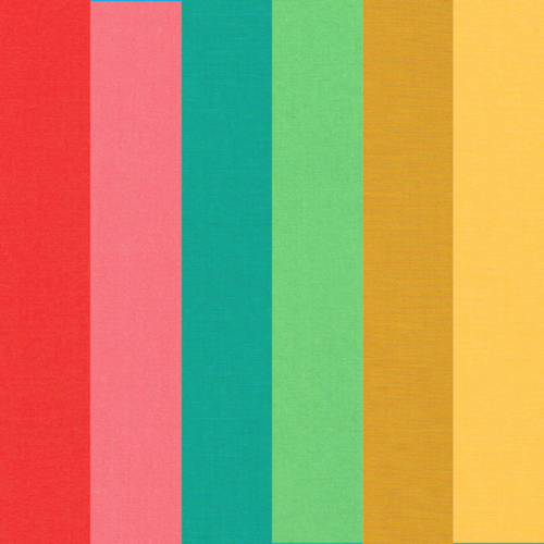 Liberty Fabric Tana Lawn 6 Plain Fat Quarters Citrus Selection 161
