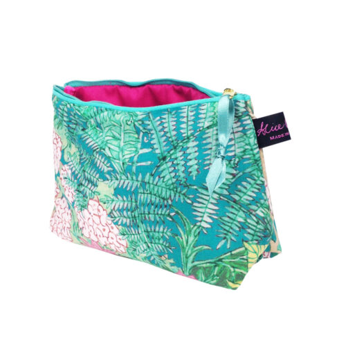 Cosmetic Bag Anna's Garden Teal - Image 2