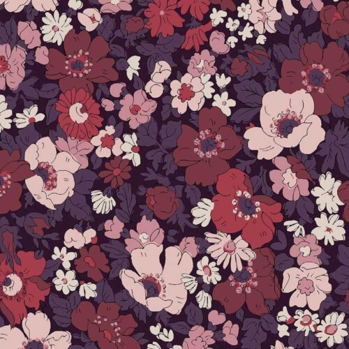 Liberty Quilting Botanical Jewel Cosmos Field A