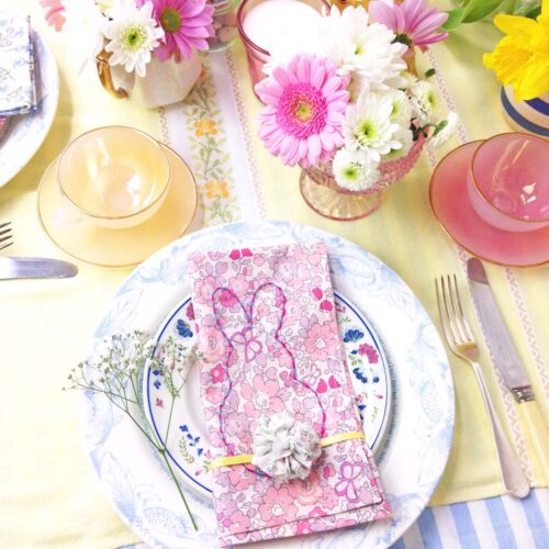 Cottontail 6 Napkins & Napkin Ribbons Kit