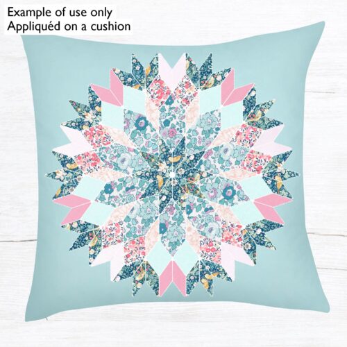 Liberty Tana Lawn® Fabric Single 16.5" La Veda Quilt Block Kit - Pink & Mint - Image 6