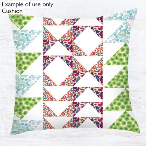 Triangle Patchwork cushion kit with Liberty fabric