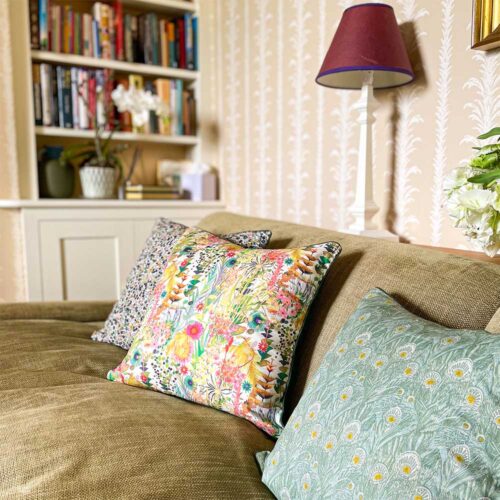 Liberty fabric cushions