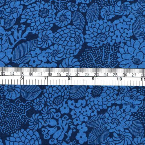 Quilting Cotton Dahlia Garden Blue
