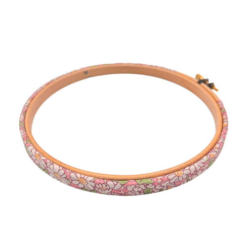 Liberty Tana Lawn® Alice W Pink Covered 6" Wooden Embroidery Hoop