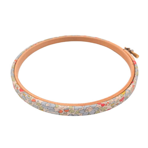 Liberty Tana Lawn® Betsy Ann Blue Covered 6" Wooden Embroidery Hoop
