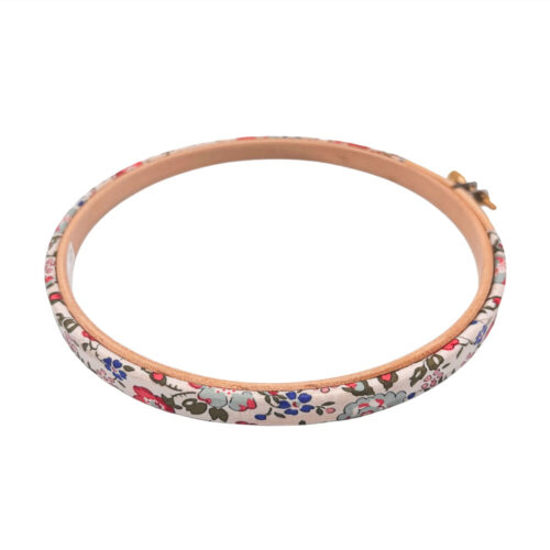 Liberty Tana Lawn® Felicite Red Covered 6" Wooden Embroidery Hoop