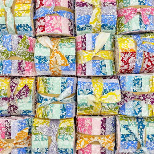 Liberty Fabric Quilting Cotton Emily Belle Rainbow Jelly Roll | 15pcs
