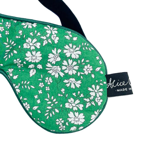 Green Floral Eye Mask