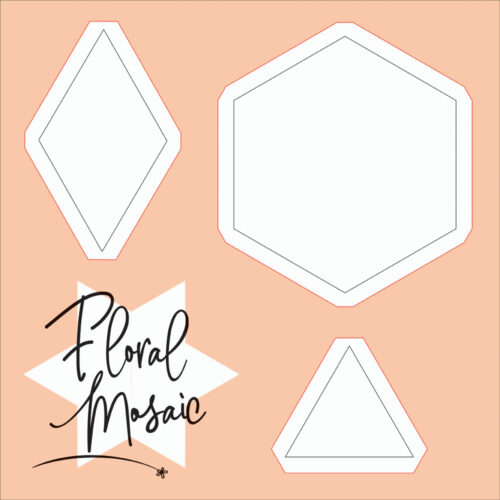 FREE Floral Mosaic Quilt BOM Cutting Layout Assisting Tools - Instant Download