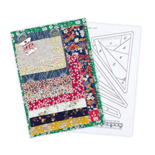 Jolly Robin FPP Fabric Bundle Only - Instructions included with our Christmas Sew-Along Festival