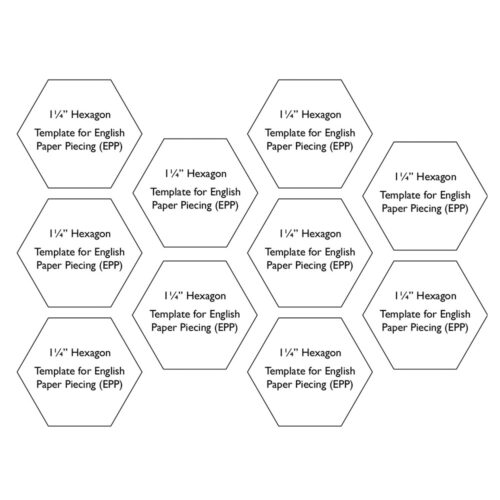 FREE Mini Hexagons 1 1/4 inch Templates for English Paper Piecing - Download
