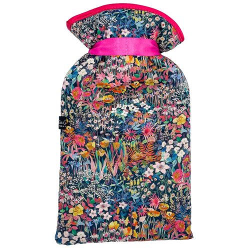 Alice Caroline Hot Water Bottle Cover In Liberty Faria Flowers