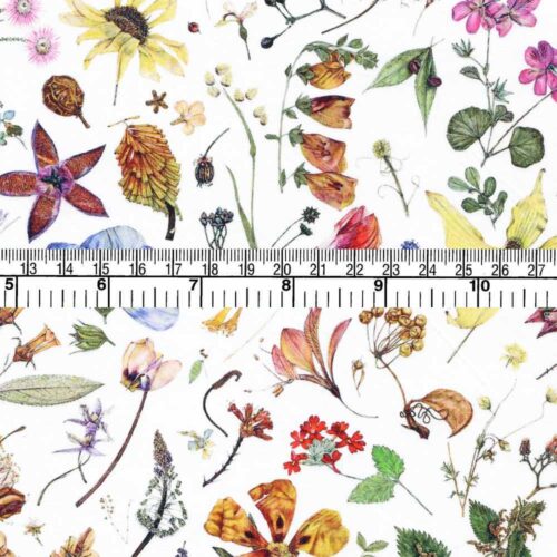 English Garden Flowers Fabric