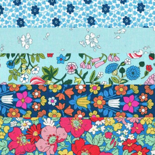 Liberty Quilting Cotton Midsummer Collection 5 Fat Quarter Bundle - Brights - Image 3