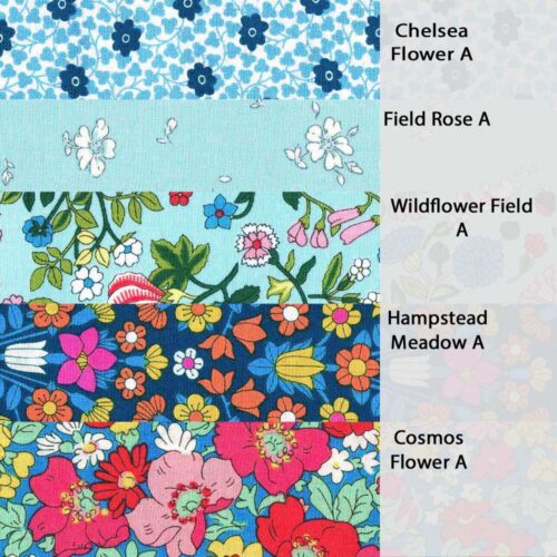 Liberty Quilting Cotton Midsummer Collection 5 Fat Quarter Bundle - Brights - Image 4