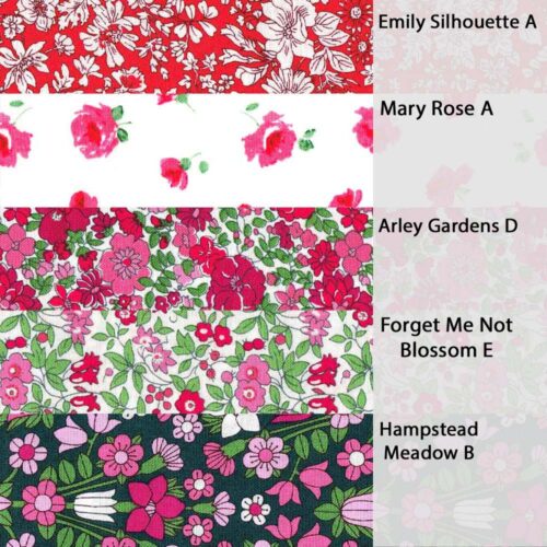 Liberty Quilting Cotton Midsummer Collection 5 Fat Quarter Bundle - Pinks - Image 3