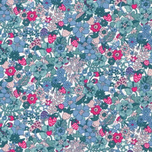 Liberty Quilting Cotton Fabric Flowertop Forest A