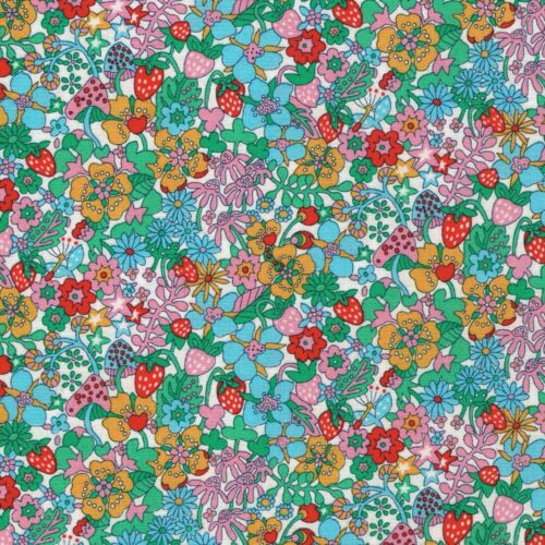 Liberty Quilting Cotton Fabric Flowertop Forest B
