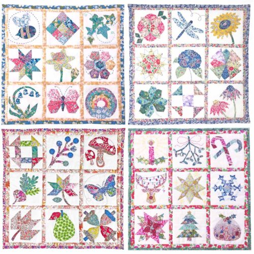 Four Seasons Mini Sampler Quilt Bundle Instant Download