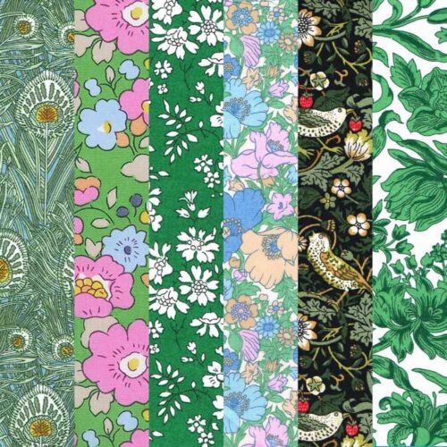 Liberty Fabric Tana Lawn® 6 Fat Quarters Greens Selection 297