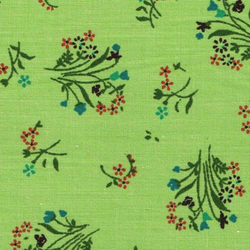 Printed Craft Cotton Green Posies - Image 2