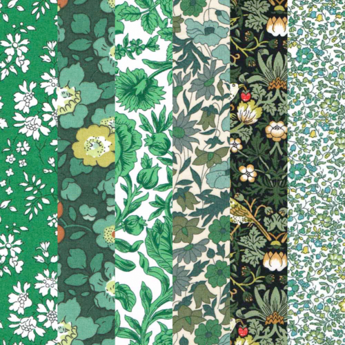 Liberty Fabric Tana Lawn® 6 Fat Quarters Greens Selection 297