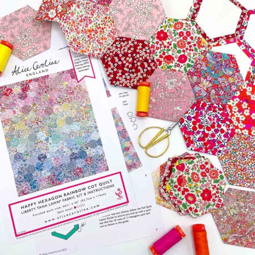 Happy Hexagon Quilt Kit Work in progress