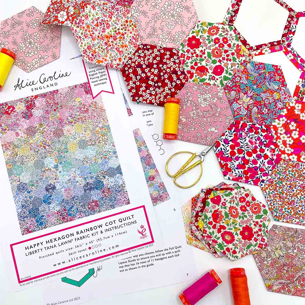 Happy Hexagon Quilt Kit Work in progress