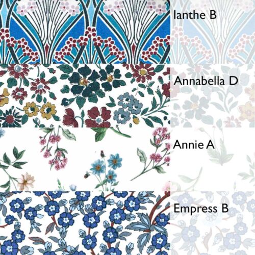Liberty Tana Lawn Fabric Hazel Blues Fat Quarter Bundle