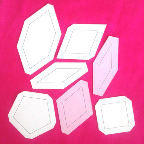 FREE Jewel Palace Quilt BOM EPP Shapes with 3/8" Seam Allowance Instant Download