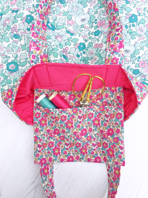 Liberty Keiko Bag Kit: Dark Pink Lining - Image 3