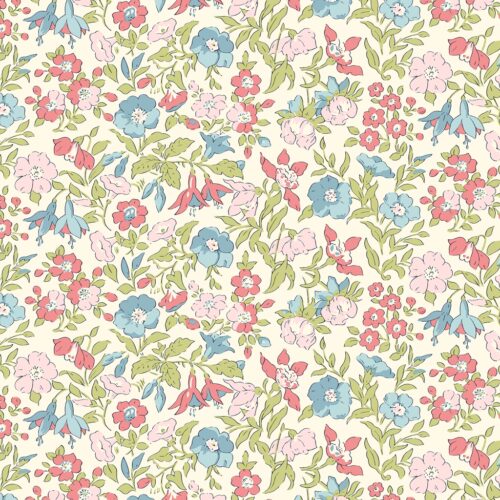Liberty Quilting Cotton Fabric Mamie Flower B