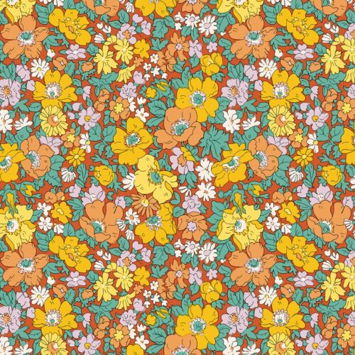 Liberty Quilting Cotton Fabric Cosmos Song B