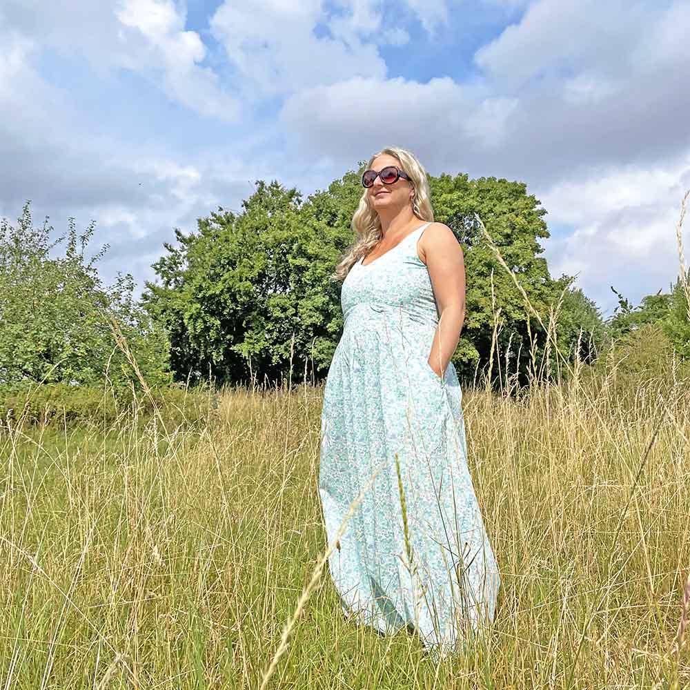 Liberty Tana Lawn Fabric Betsy splash dress