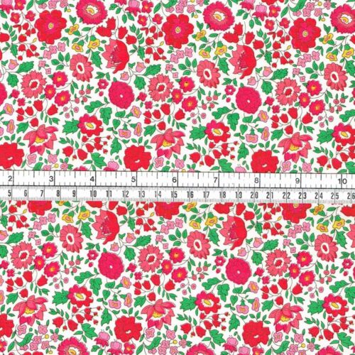 Liberty Fabric Danjo A Red Pink Tana Lawn - Image 3