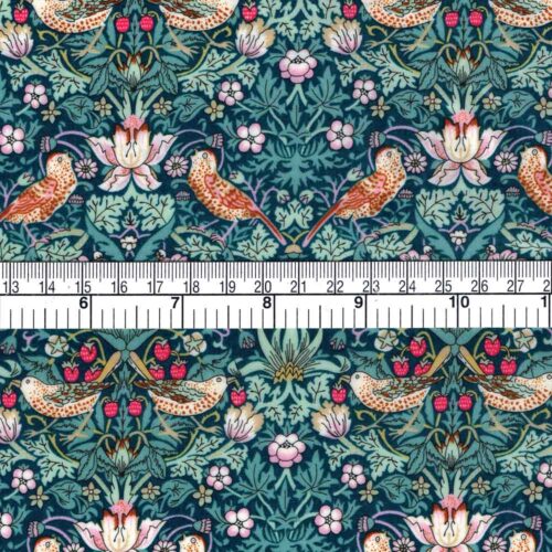 Liberty Gloss PVC Coated Tana Lawn Strawberry Thief P 60cm x 120cm Remnant - Image 2